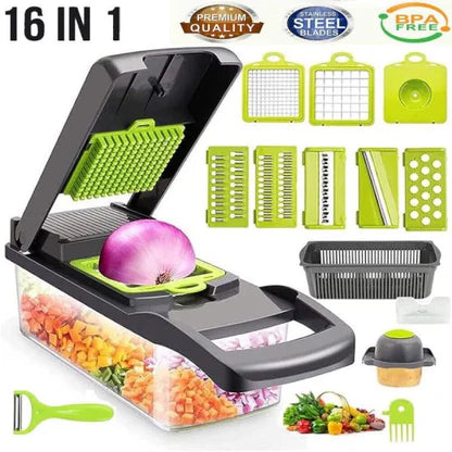 14‑in‑1 Multi‑Functional Vegetable & Fruit Slicer | Mandoline, Dicer, Julienne, Grater, Peeler & More – All‑in‑One Kitchen Time‑Saver