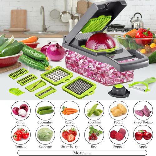 14‑in‑1 Multi‑Functional Vegetable & Fruit Slicer | Mandoline, Dicer, Julienne, Grater, Peeler & More – All‑in‑One Kitchen Time‑Saver