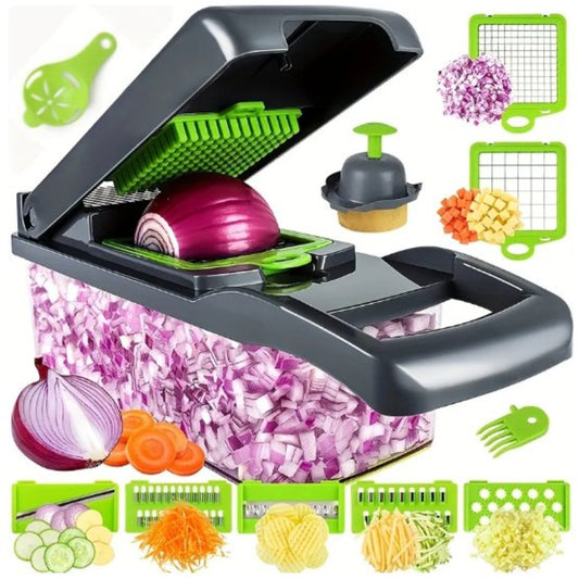 14‑in‑1 Multi‑Functional Vegetable & Fruit Slicer | Mandoline, Dicer, Julienne, Grater, Peeler & More – All‑in‑One Kitchen Time‑Saver
