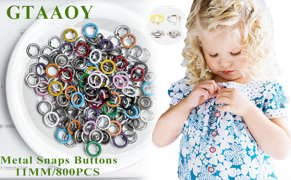 Snap Button Pliers Tool Kit – Heavy Duty Hand Press for Plastic & Metal Snaps | DIY Fastener Tool for Clothing, Baby Clothes, Bags, Crafts & Fabric Projects