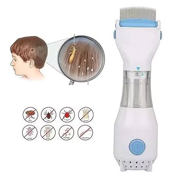 V-Comb Electric Anti Lice Machine – Chemical-Free Head Lice & Nit Removal with LED Filter (Russian Model)